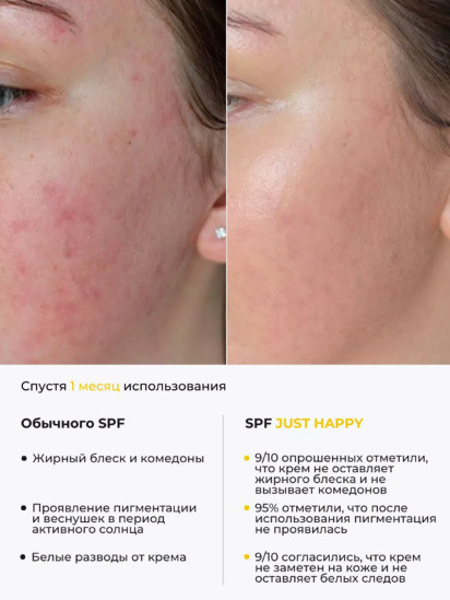 Prosto ­JUST HAPPY Солнцезащитный крем SPF 50+ / PA++++ для всех типов кожи лица. модель 4870231231049 — фото 6 - INTERTOP