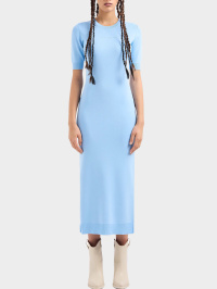 Голубой - Платье макси Armani Exchange