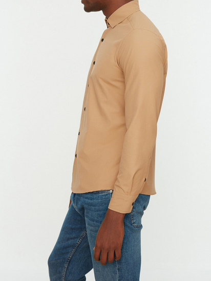 Рубашка с длинным рукавом Trendyol модель TMNSS22GO0050/Camel — фото 3 - INTERTOP